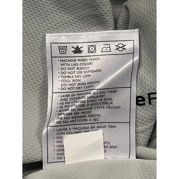 Nike Dri-Fit Mens Running Shirt Large Light Gray Athletic Tee Short Sleeve New - Picture 9 of 9